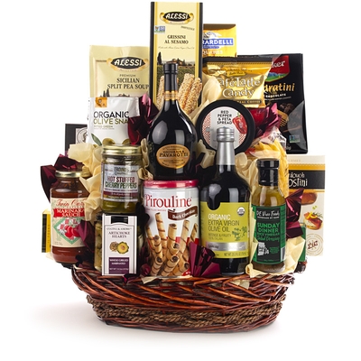 Italian Baskets from Dave's Gift Baskets RI Mangia Federal Hill